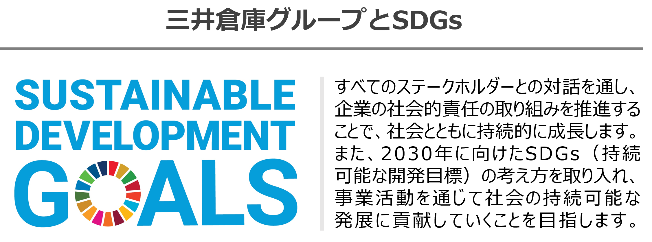 三井倉庫グループとSDGs